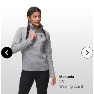 Patagonia 1/4 zip Better Sweater, Ladies Size XS. Gray